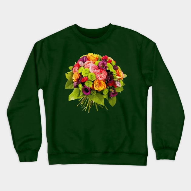 Glorious Bouquet of Green and Purple Flowers and More Crewneck Sweatshirt by bragova